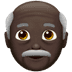 👴🏿 old man: dark skin tone display on Apple